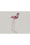 Flamingó flitteres műanyag 67 cm rózsaszín/arany karácsonyi álló dísz