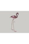 Flamingó flitteres műanyag 95 cm rózsaszín/arany karácsonyi álló dísz