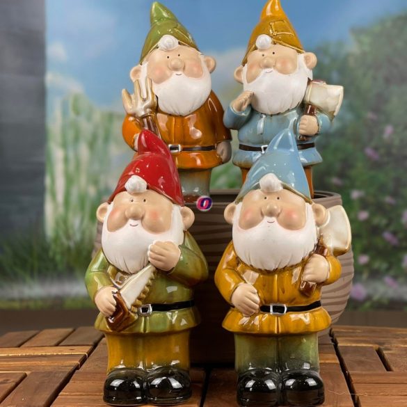 Prémium Kerti törpe figura kerámia 27 cm kültéri 4 féle választható kivitel