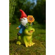   Pro garden Kerti törpe figura állaton ülő, 11,5 cm kültéri, 3 féle