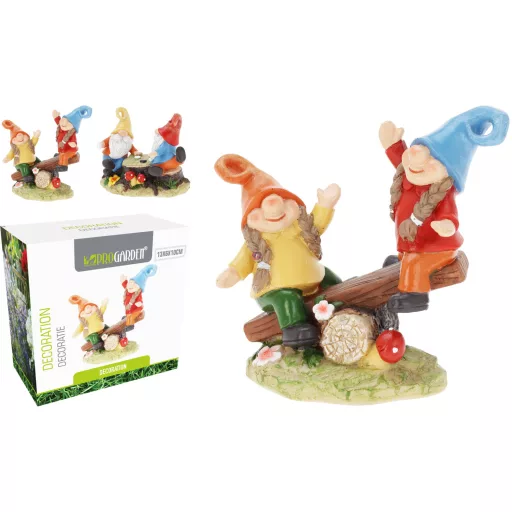 Pro garden Kerti törpe figura játszó, 13 cm kültéri, 2 féle