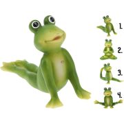   Jógázó béka figura variációk, 4 féle választható kivitel 1db 14 cm