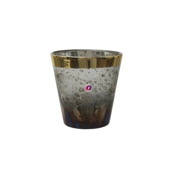 Váza üveg 18x18cm arany