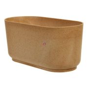 Satina Eco kaspó ovális 27 cm barna