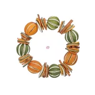   Adventi vásári koszorú válogatás citrusokkal. fahéjjal dekornak, illatosítónak 26 cm