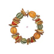   Adventi vásári koszorú válogatás citrusokkal. fahéjjal, paprikával illatosítónak 26 cm