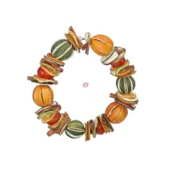   Adventi vásári koszorú válogatás citrusokkal. fahéjjal, paprikával illatosítónak 26 cm