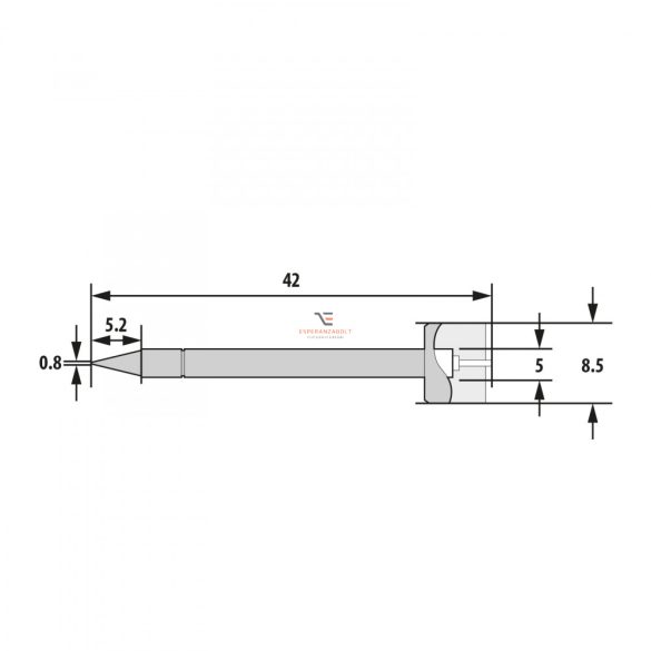 Pákahegy fűtőbetéttel - 28025-höz 2 db / bliszter