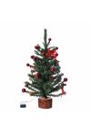Fenyőfa műanyag 50cm zöld, piros karácsonyi LED figura
