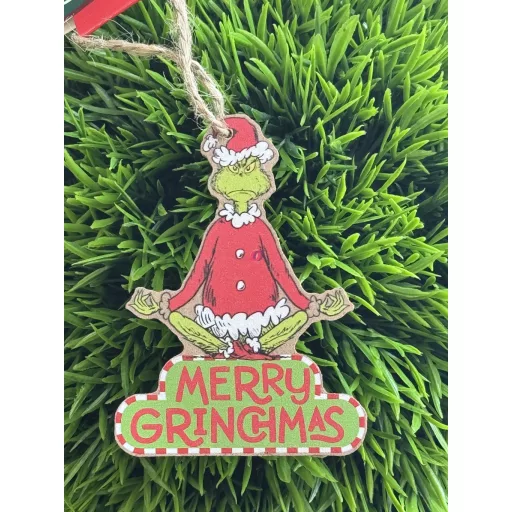 Karácsonyi grincs figura, akasztós 6 féle/1 db zöld Grinch, fa