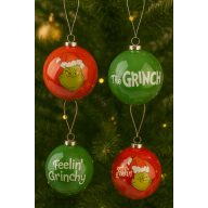 Prémium GRINCH® Karácsonyfadísz szett 4 db-os 75 mm