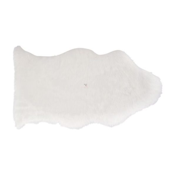 Báránybőr szőnyeg textil 85x150cm fehér