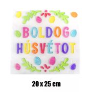 Dekor Ablakzselé boldog húsvétot 20x25 cm