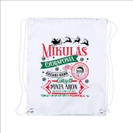   XL Egyedi neves mikulás zsák személyre szabott mintával, 30x40 cm