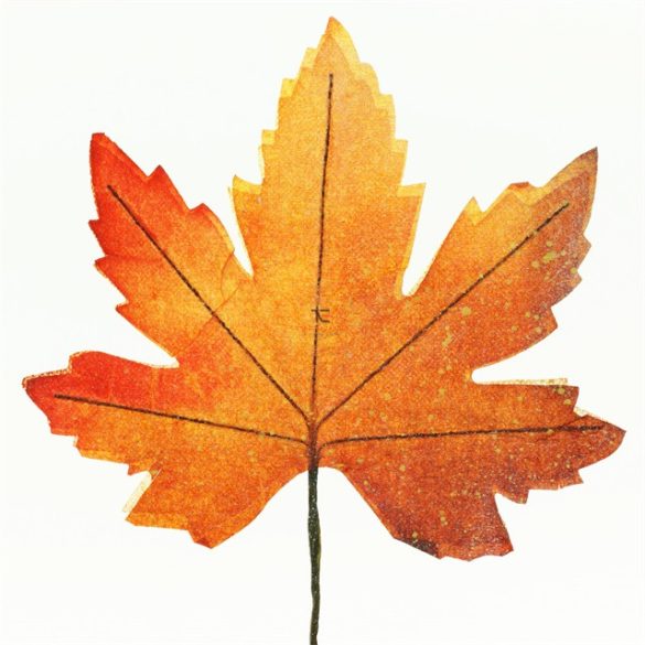 Juhar levél őszi 19x27cm piros, sárga 2 db őszi dísz