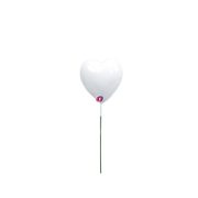Szív betűzős műanyag 3x3 cm fehér 48 db-os szett