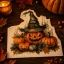 Őszi mintás szalvéta 12 db-os - 33 cm - Halloween tökök