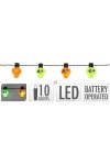 LED Fényfüzér – Halloween Koponya Design, 10 LED, 1,2 m
