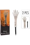 2 db Halloween foszforeszkáló Csontvázkar – Kerti Dekoráció, 29 cm