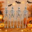 Halloween Akasztós Csontváz Dekor – 4 db-os Szett, 17 cm