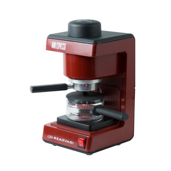 Szarvasi MINI ESPRESSO (SZV-612/3) kávéfőző, 800 W, bordó, őrölt kávé főzésére, max. 6 személy