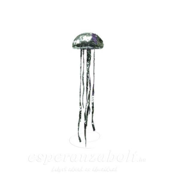 Medúza flitteres akasztós 27cm zöld/lila