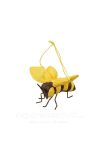 Méh akasztós papír 11x8,5cm sárga