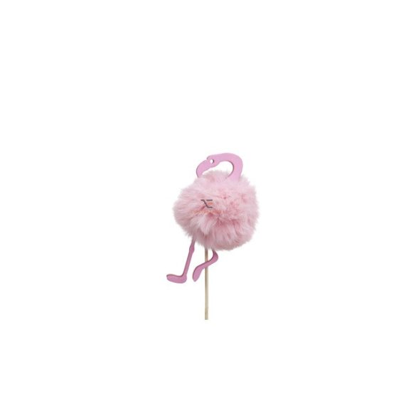 Flamingó betűzős polyfoam 14 cm rózsaszín 4  db-os szett