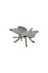 Pillangó fém 12x12 cm ezüst
