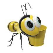 Kaspó méhecskével fém 24x20x24 cm sárga