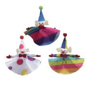 Bohóc akasztós textil 15 cm színes 6-db-os szett