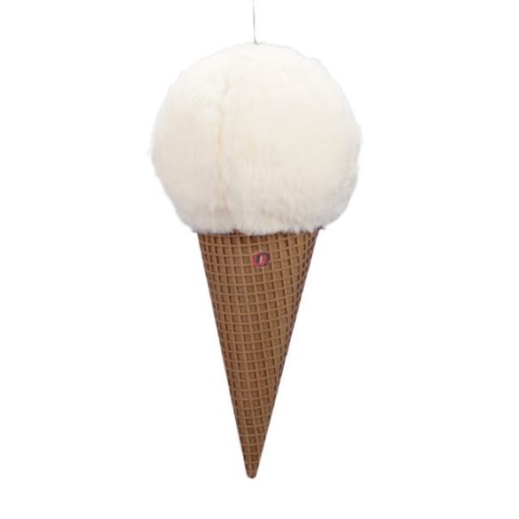 Fagyi akasztós textil 33 cm krém