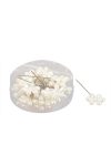 Gombostű virágos 2,5 cm krém 24 db-os szett