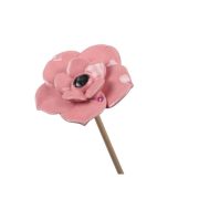 Virág dekor betűzős kerámia 6,5cm pink