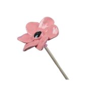Virág dekor betűzős kerámia 7cm pink