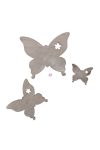 Pillangó fa 3,5,7 cm szürke 20-db-os szett