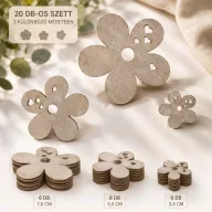 Fa Dekor vegyes 20 db-os Virág 3, 5, 7 cm