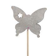 Pillangó betűzős fa 7 cm szürke 5-db-os szett