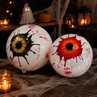 Halloween 4D szem lufi, 2 szín, kb. 34 cm