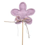 Virág bársony betűzős textil 9x8 cm lila 4-db-os szett