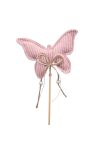 Pillangó betűzős textil 9x10cm pink 4-db-os szett