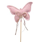 Pillangó betűzős textil 9x10cm pink 4-db-os szett