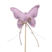 Pillangó betűzős textil 9x10cm lila 4-db-os szett