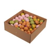  Prémium festett fürjtojás 3cm sárga, zöld, narancssárga 100 db-os