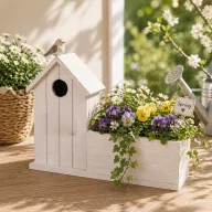 Kaspó ültethető, madárházzal 25x8,5x20 cm
