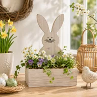 Tavaszi Láda ültethető nyúllal 20x11x30 cm