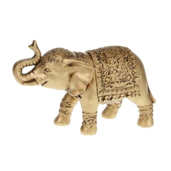 Elefánt álló kerámia 22x9x16,5cm arany