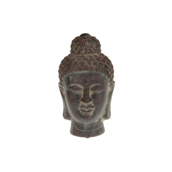 Buddha fej kerámia 12,5x22,5cm sötét barna