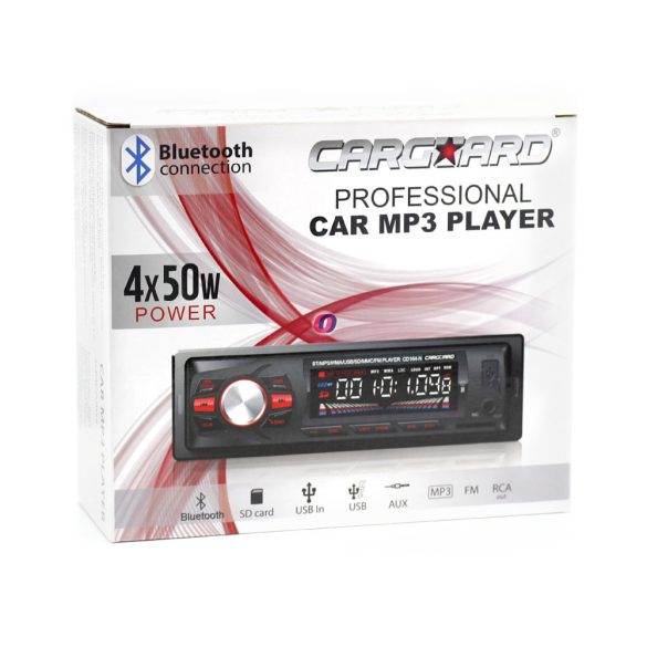 Carguard MP3 lejátszó Bluetooth, FM tunerr SD, USB