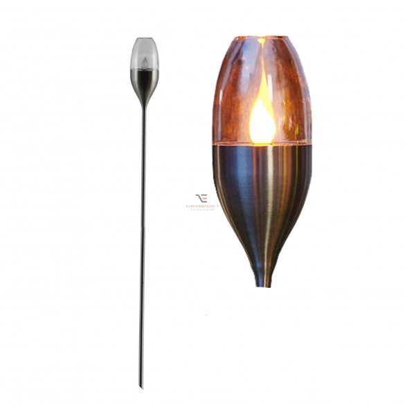 Lángokat imitáló napelemes lámpa Fáklya 112 cm